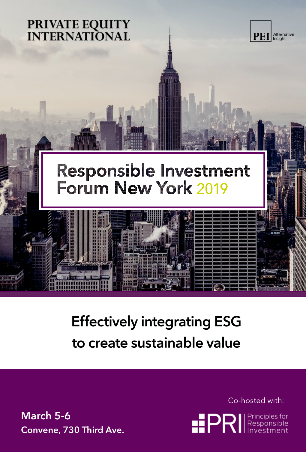 Responsible Investment Forum New York 2019