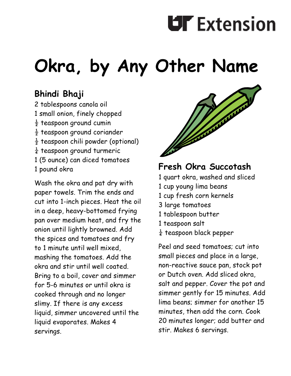 Okra, by Any Other Name