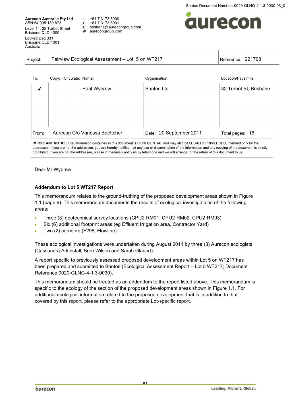 Fairview Ecological Assessment – Lot 5 on WT217 Paul Wybrew Santos