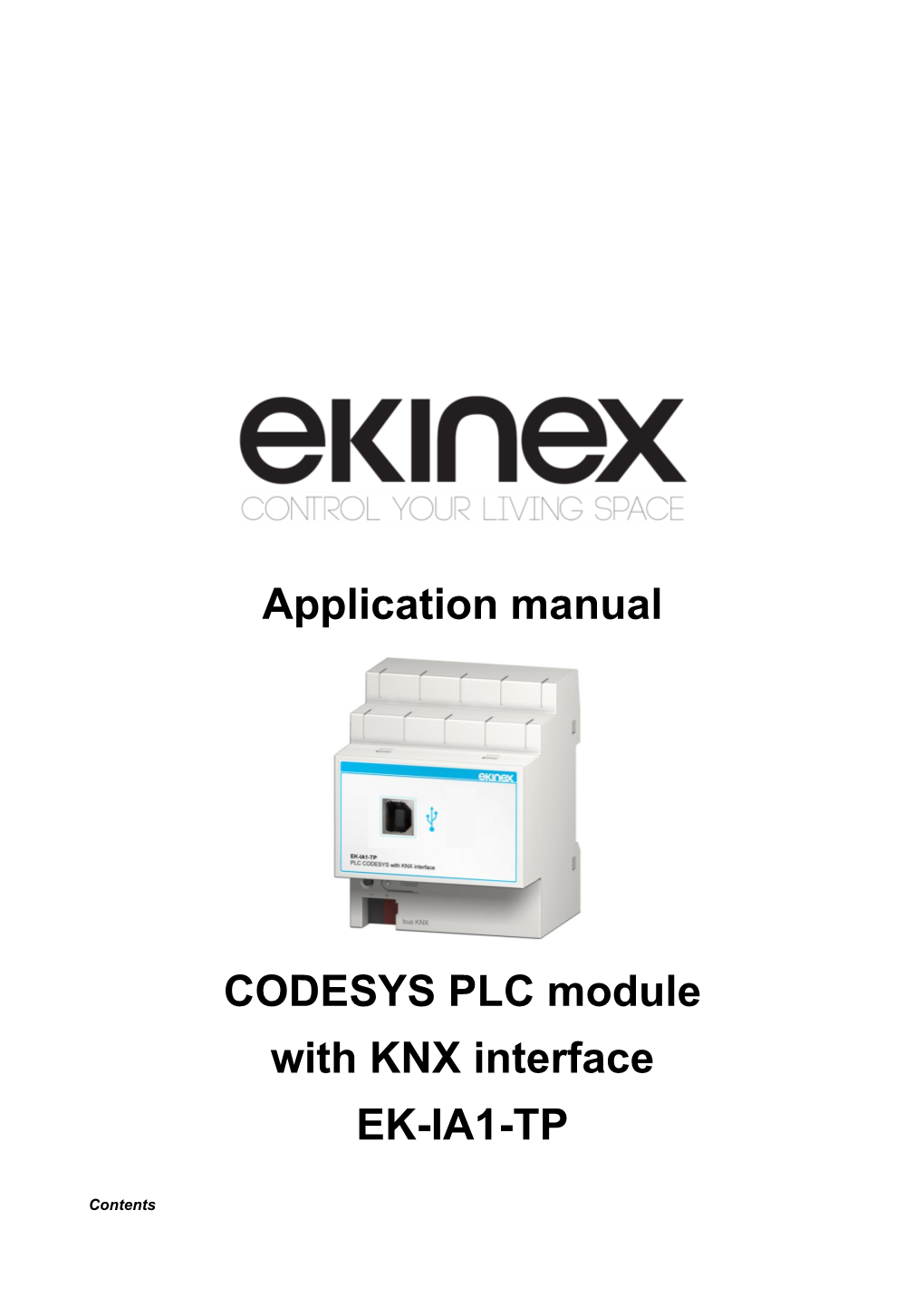 Application Manual CODESYS PLC Module with KNX Interface EK-IA1-TP