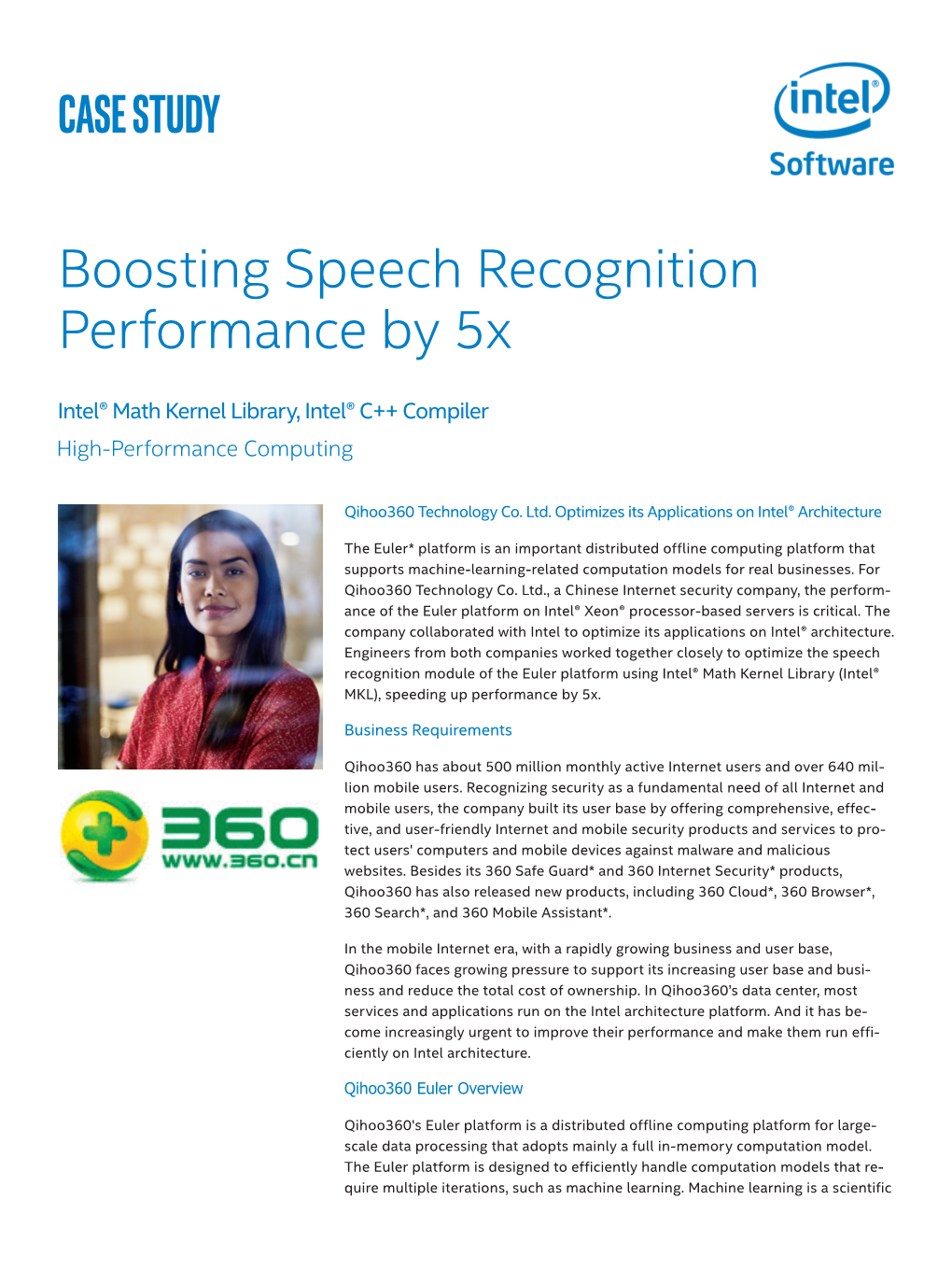 Qihoo360 and Intel® MKL Boost Speech Recognition Performance