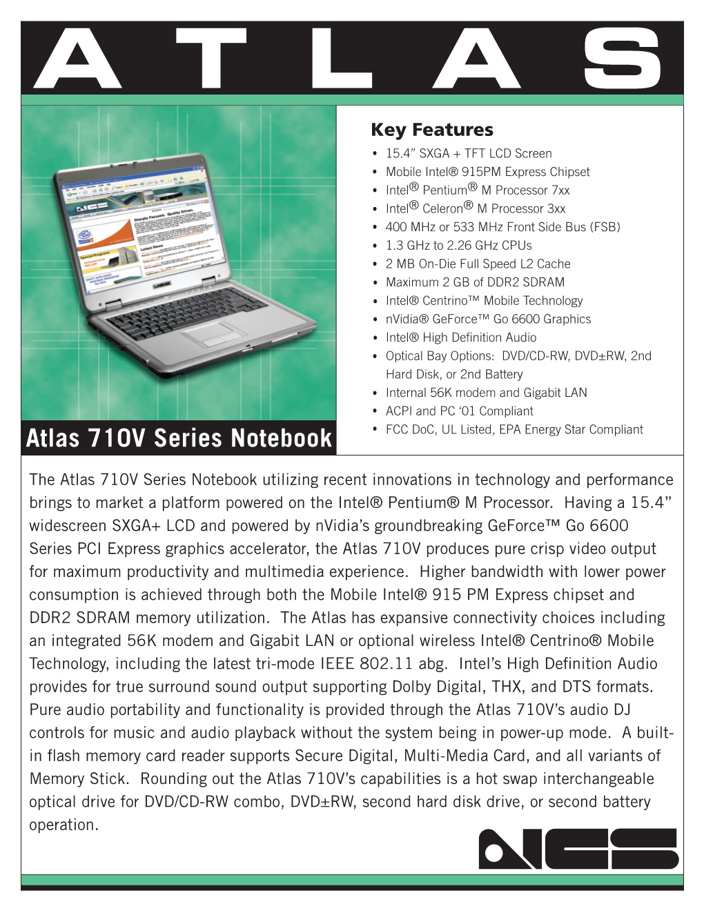 NCS Atlas 710V Series Notebook