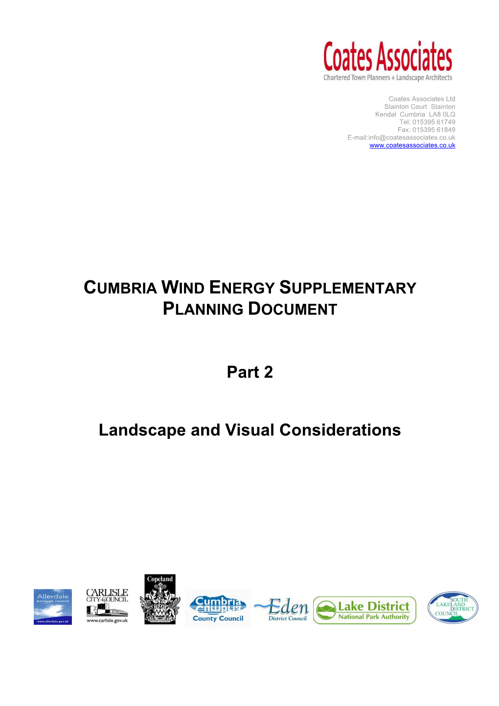 Cumbria Wind Energy Supplementary Planning Document Part 2