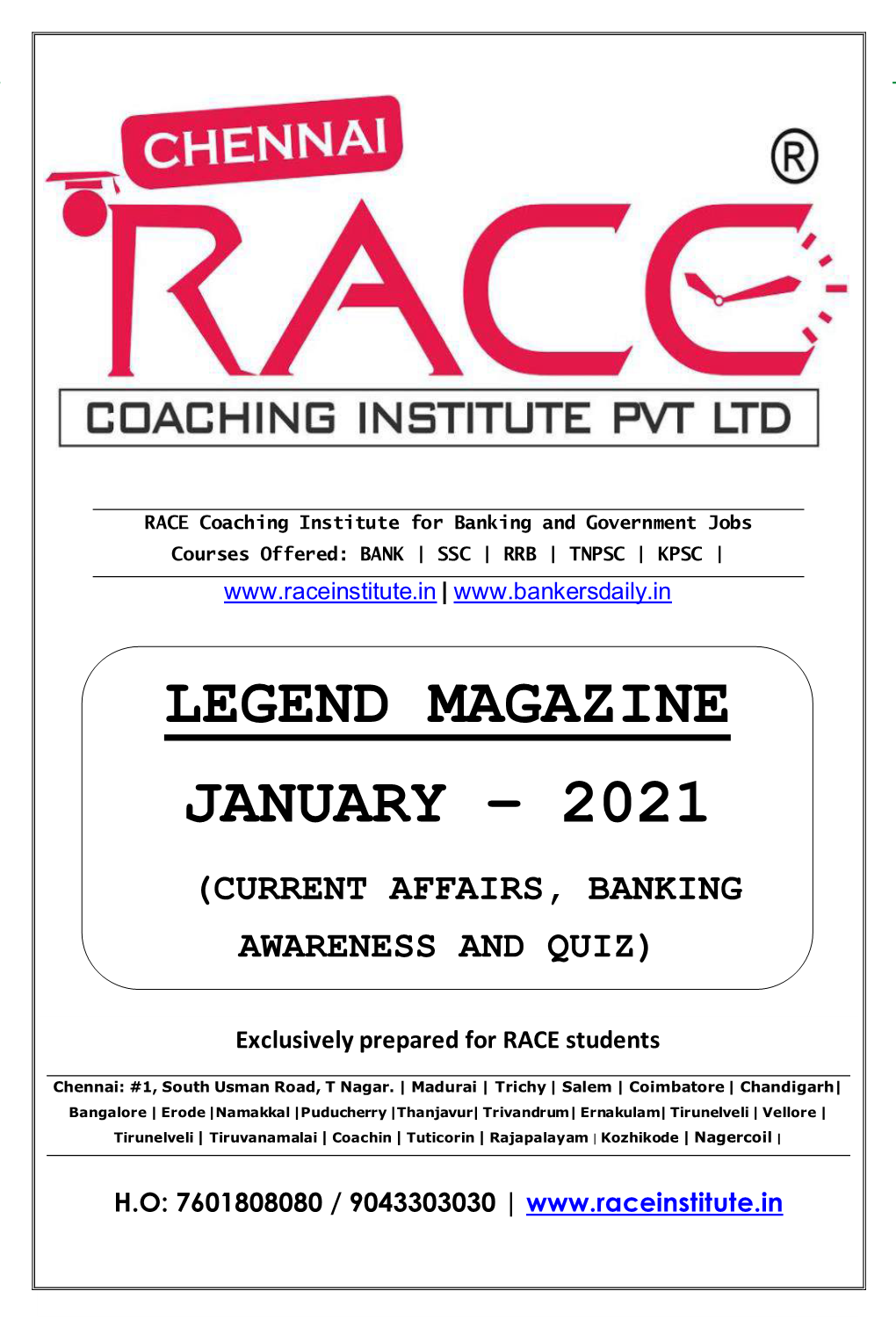 Legend Magazine January – 2021