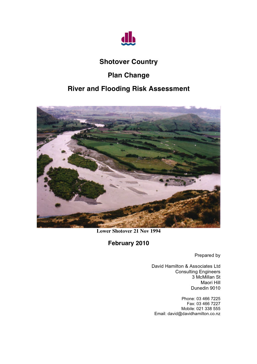 Shotover Country Plan Change River and Flooding Risk Assessment