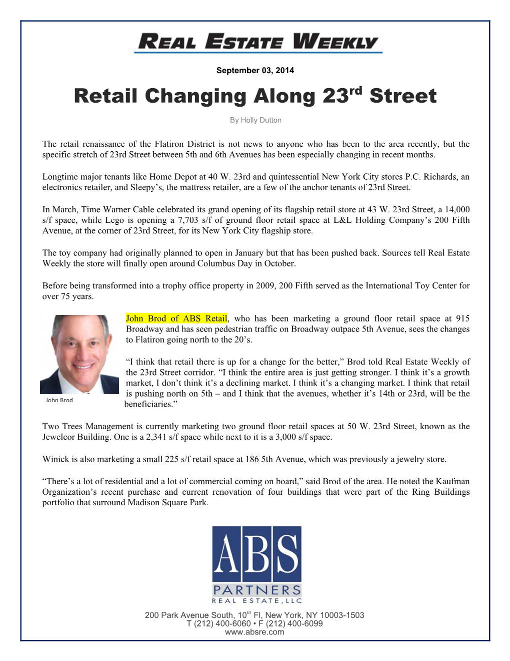 Retail Changing Along 23Rd Street