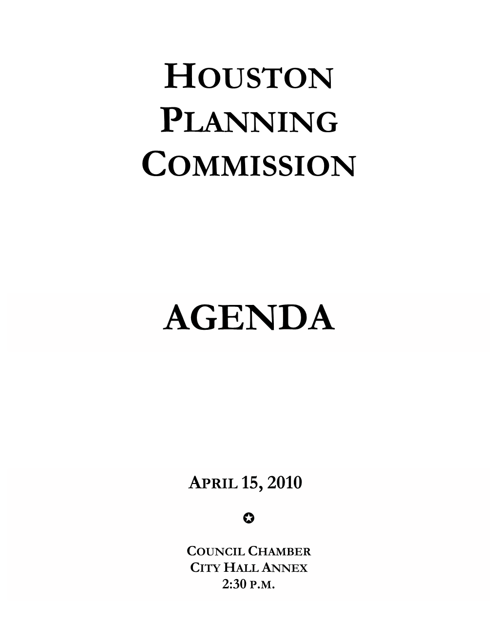 Houston Planning Commission