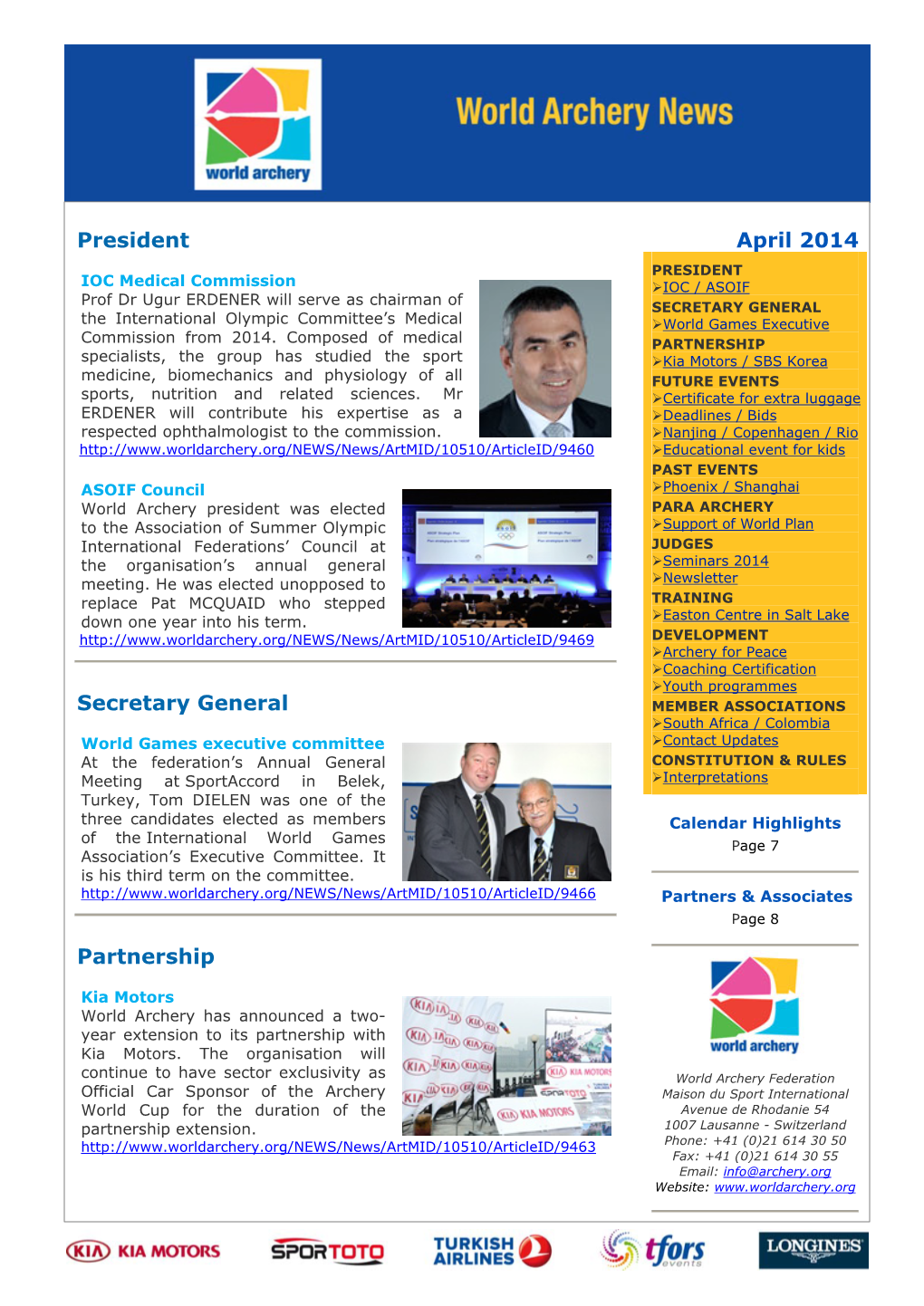 President Secretary General Partnership April 2014