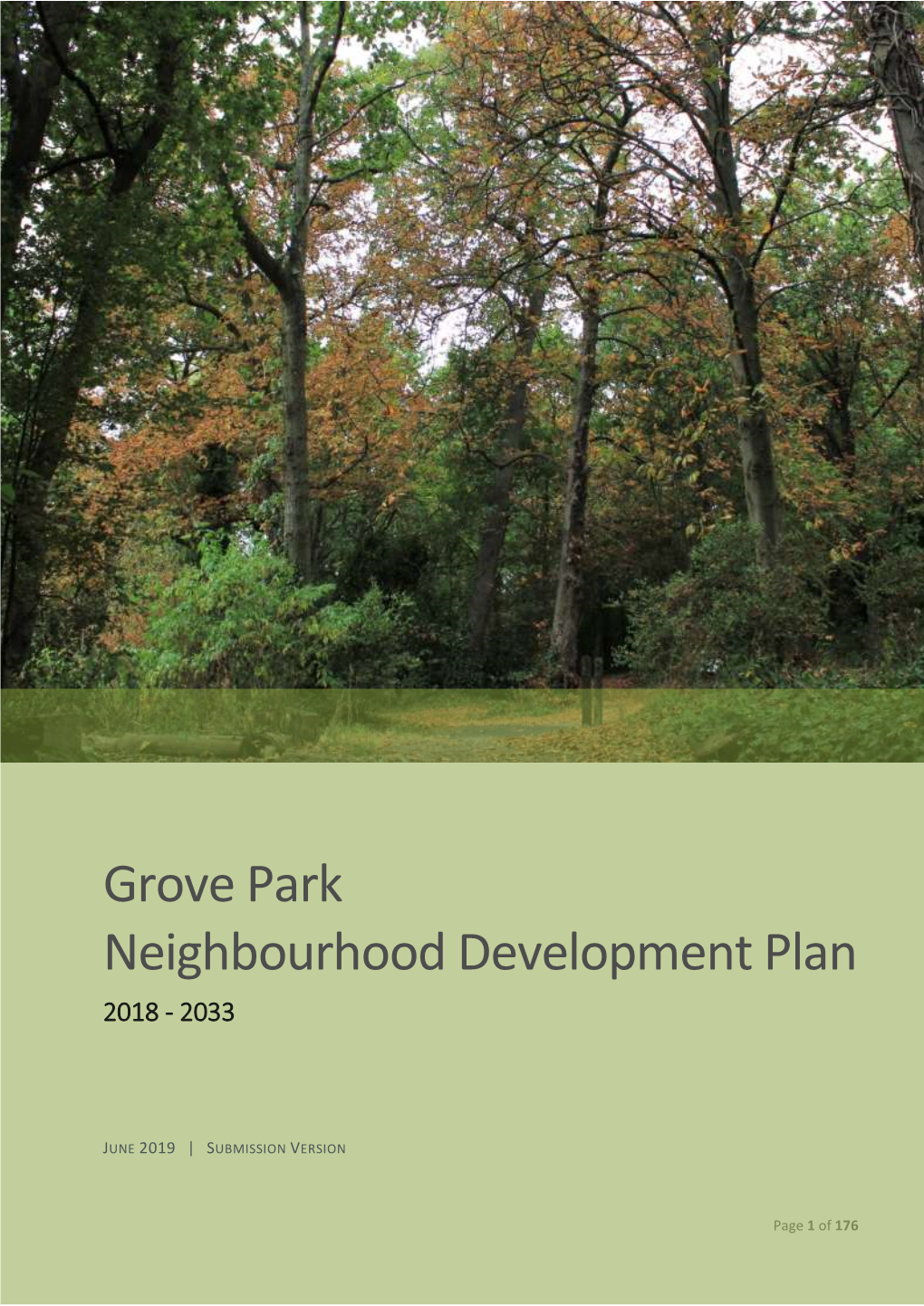 Grove Park Neighbourhood Development Plan 2018 - 2033