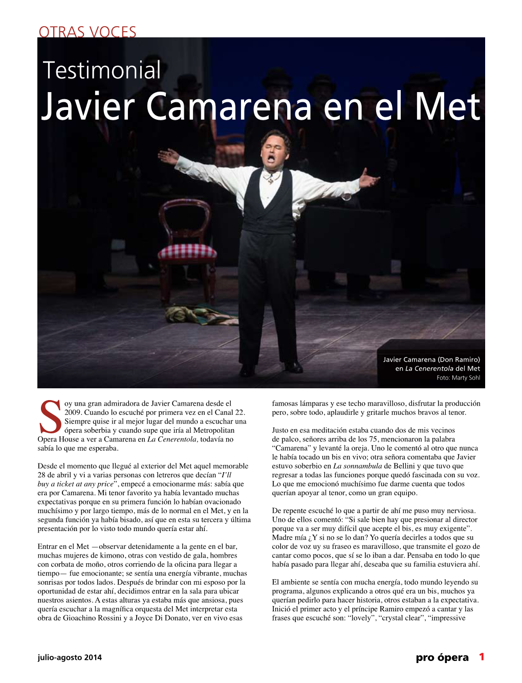 Javier Camarena En El Met