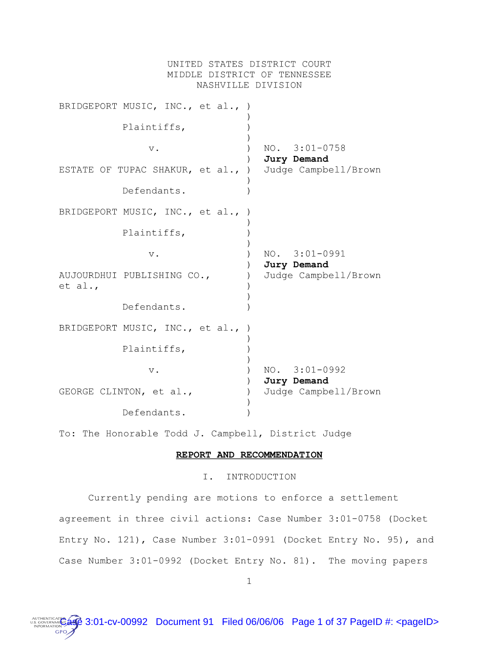 1 United States District Court Middle District Of