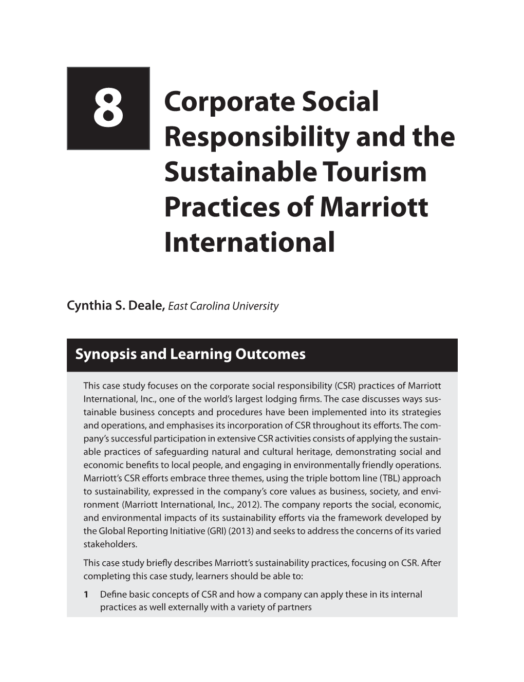 8 Corporate Social Responsibility and the Sustainable Tourism Practices