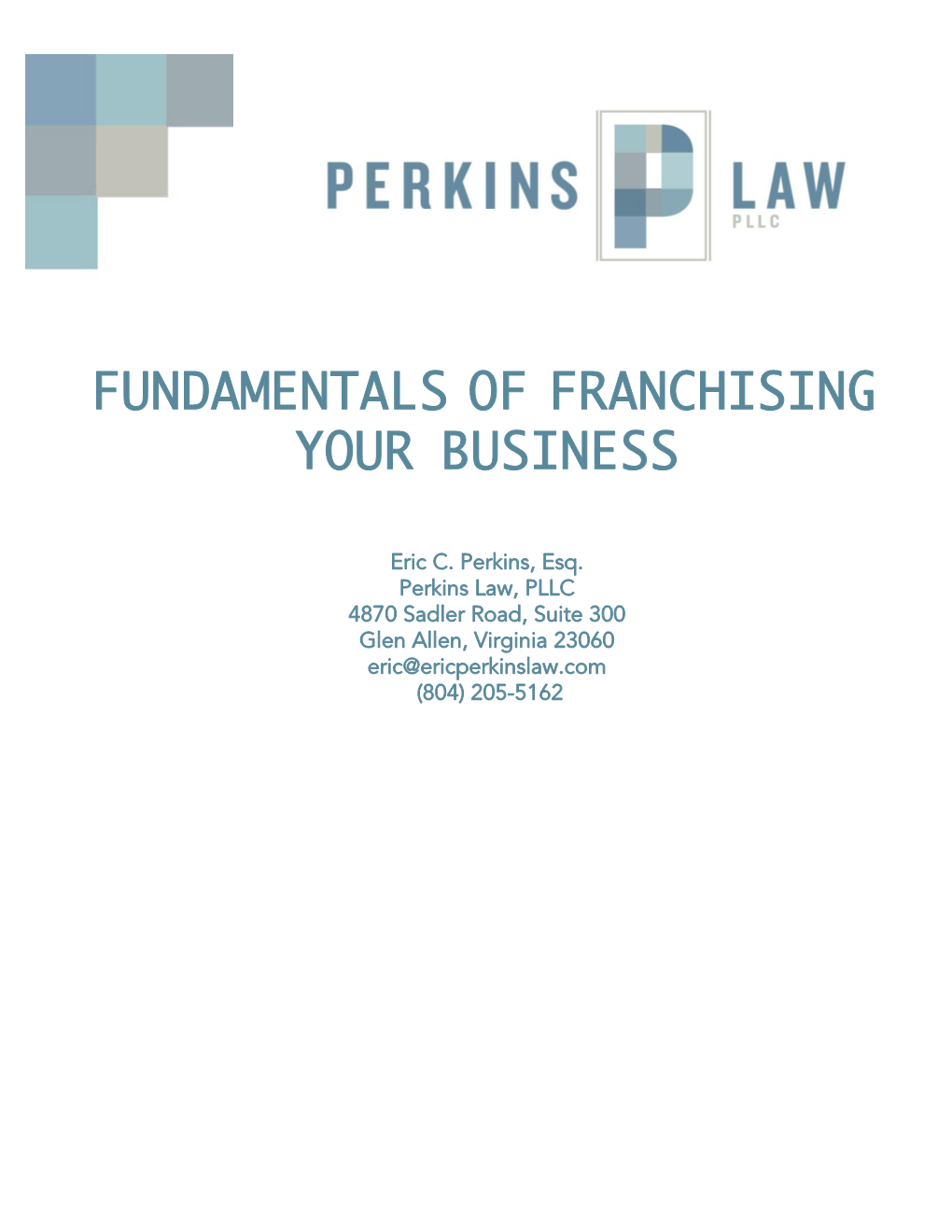 Fundamentals of Franchising Your Business