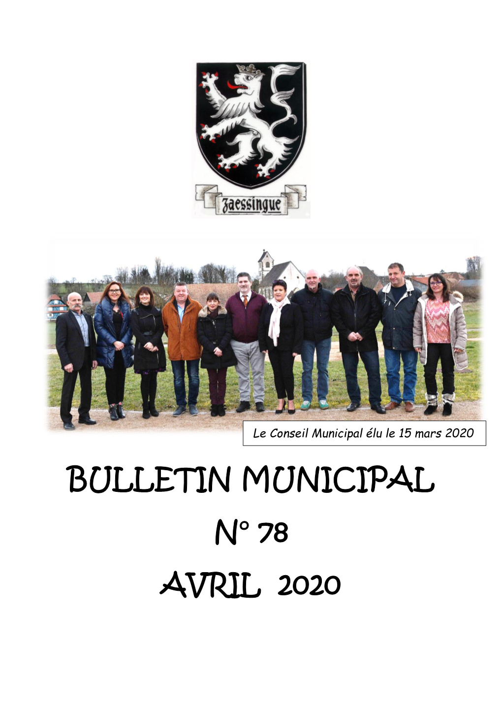 Bulletin Municipal N° 78 Avril 2020