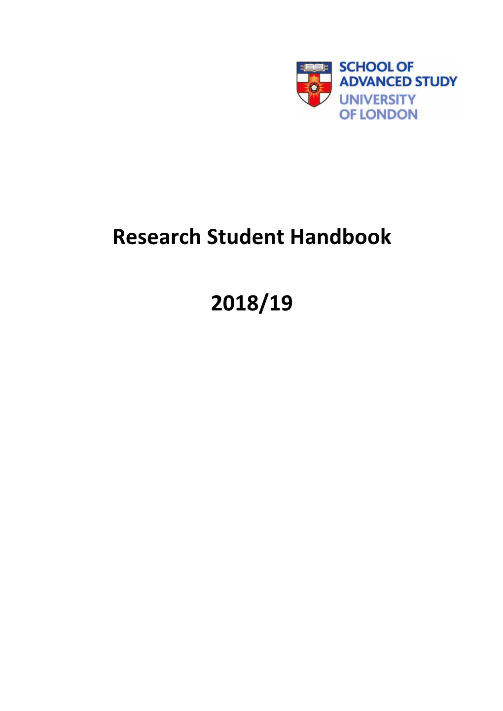 Research Student Handbook 2018/19 4