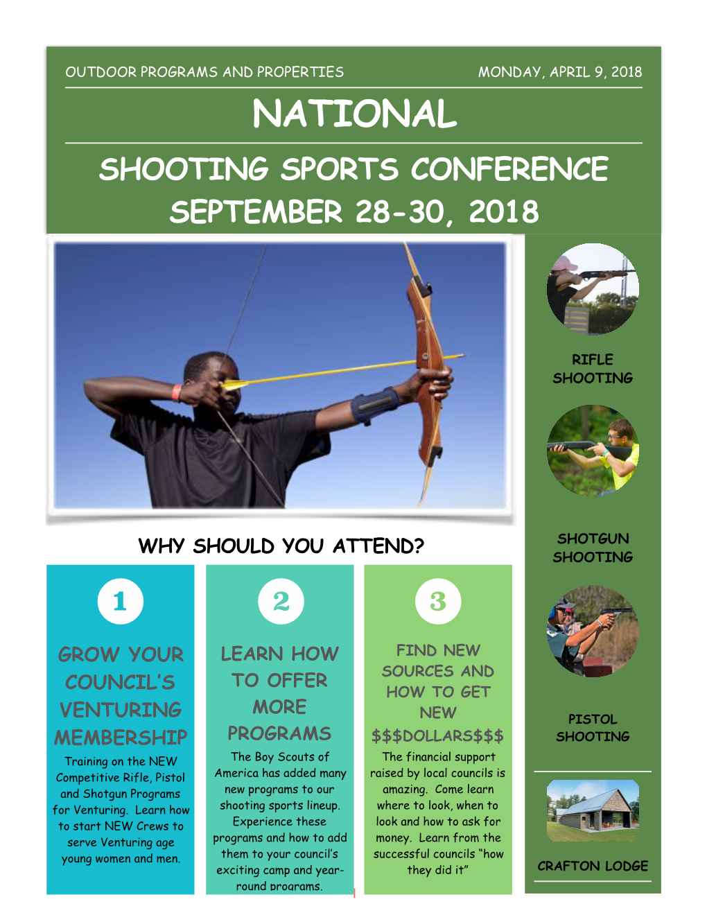 Shooting Sports Conference September 28-30, 2018