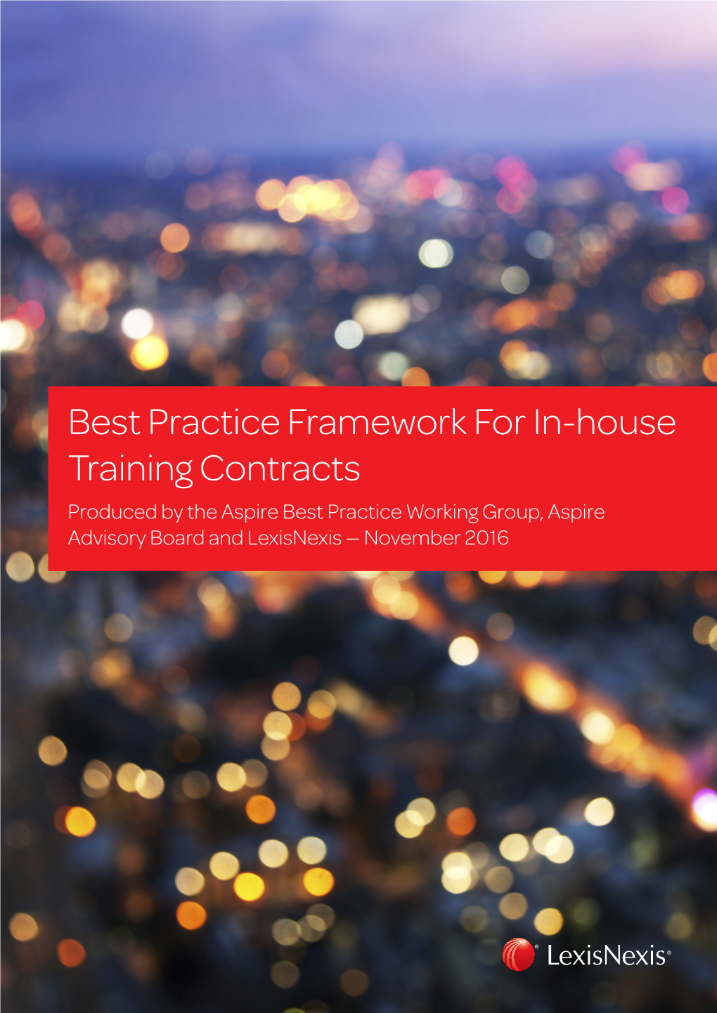 Best Practice Framework for In-House Training Contracts