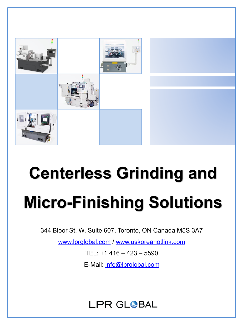 Centerless Grinding Machine