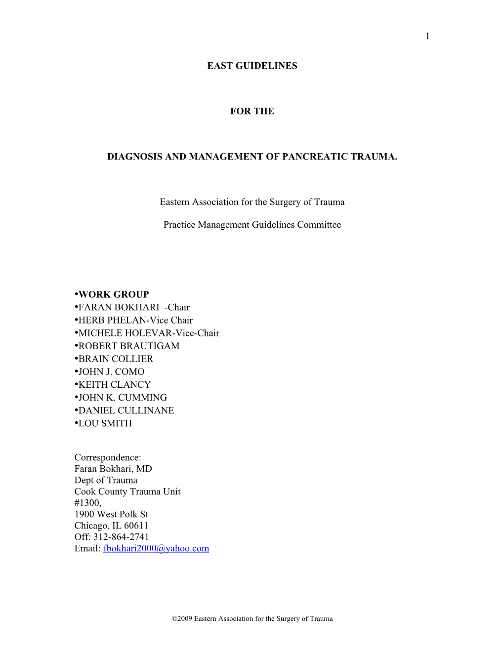 Diagnosis and Management of Pancreatic Trauma