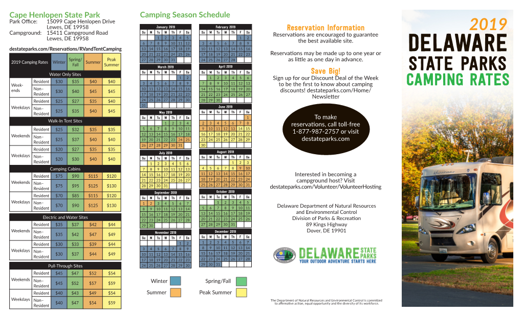 Camping Rates Brochure