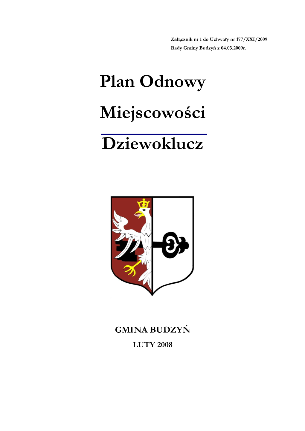 Plan Odnowy Miejscowości Dziewoklucz