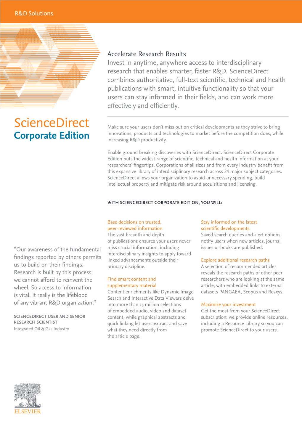 Corporate Edition Increasing R&D Productivity