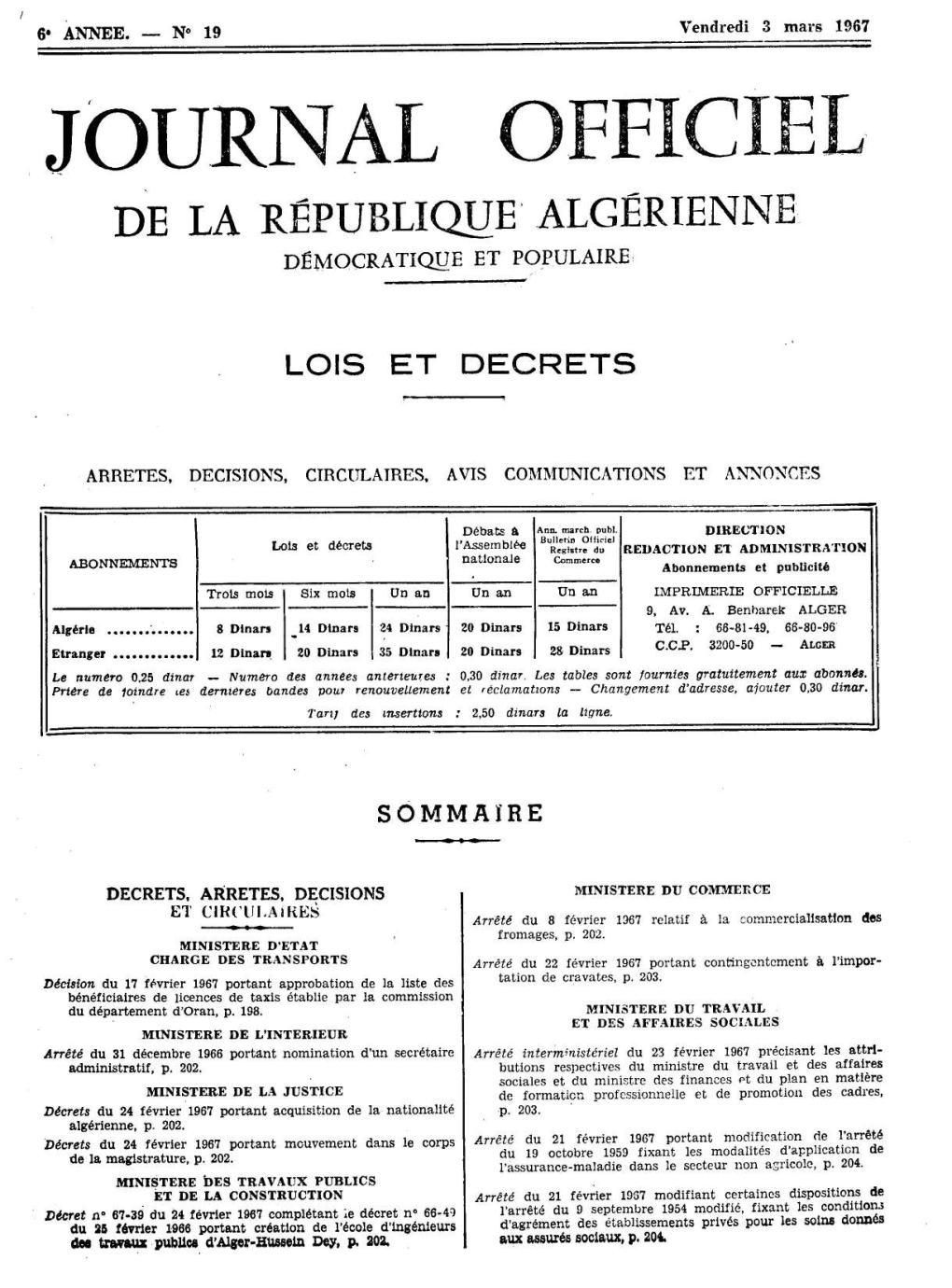 Journal Off De La Republique Algerienne Democratique Et Populaire