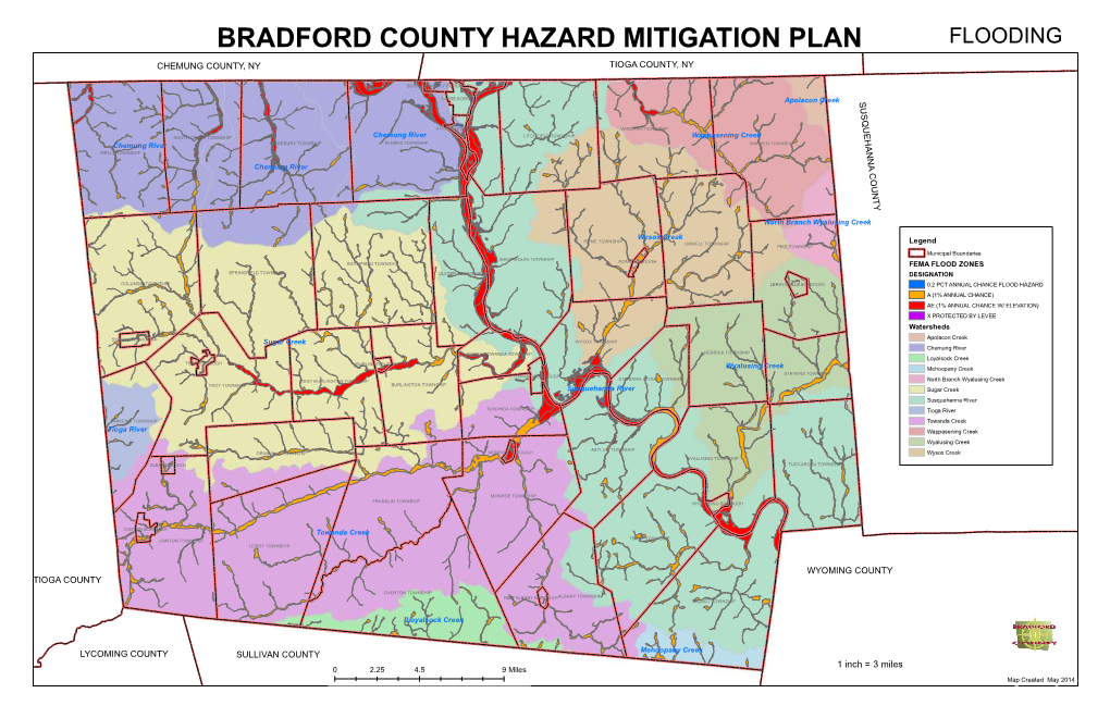 Bradford County Hazard Mitigation Plan Flooding Chemung County, Ny Tioga County, Ny