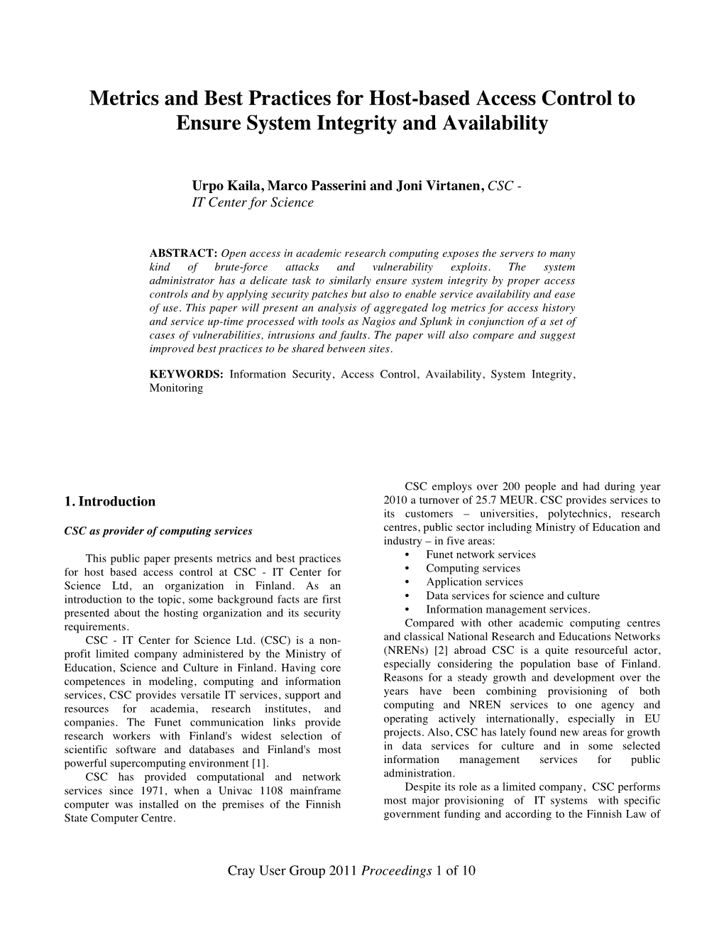 Metrics and Best Practices for Host-Based Access Control to Ensure System Integrity and Availability