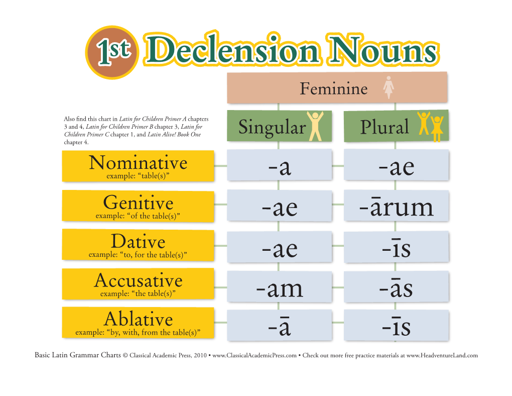 Declension Nouns Feminine