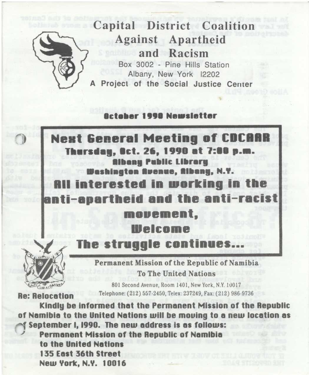 Nest Generol Meeting of CDCIIIIR All Interested in Working in The