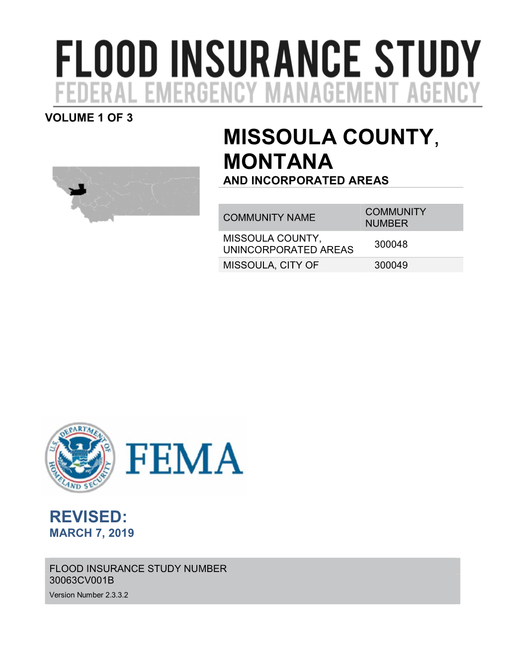 Missoula County, Montana and Incorporated Areas