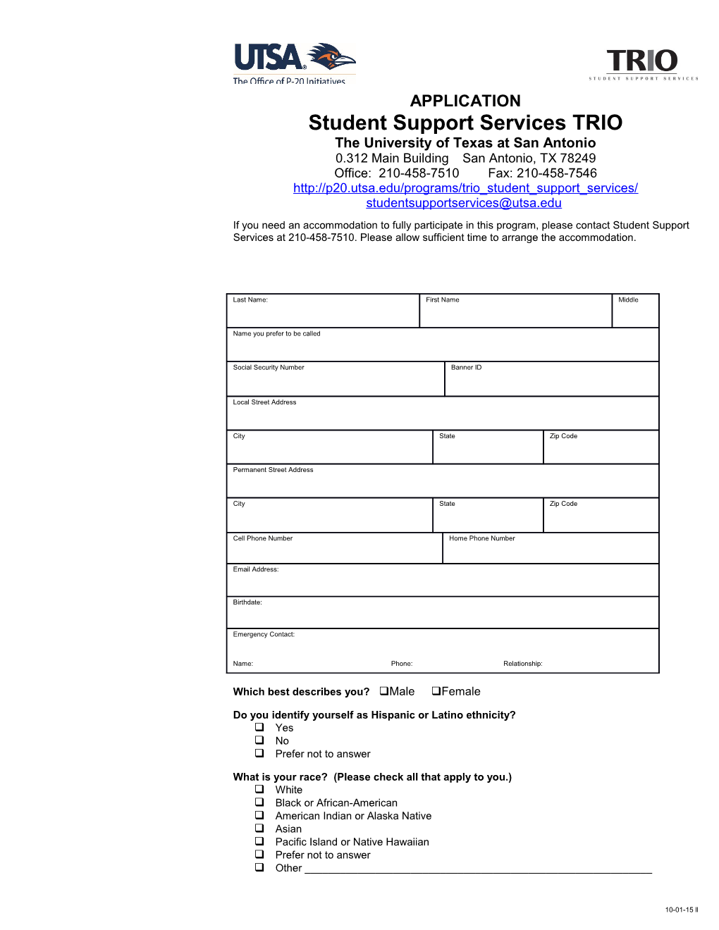 Student Support Services TRIO