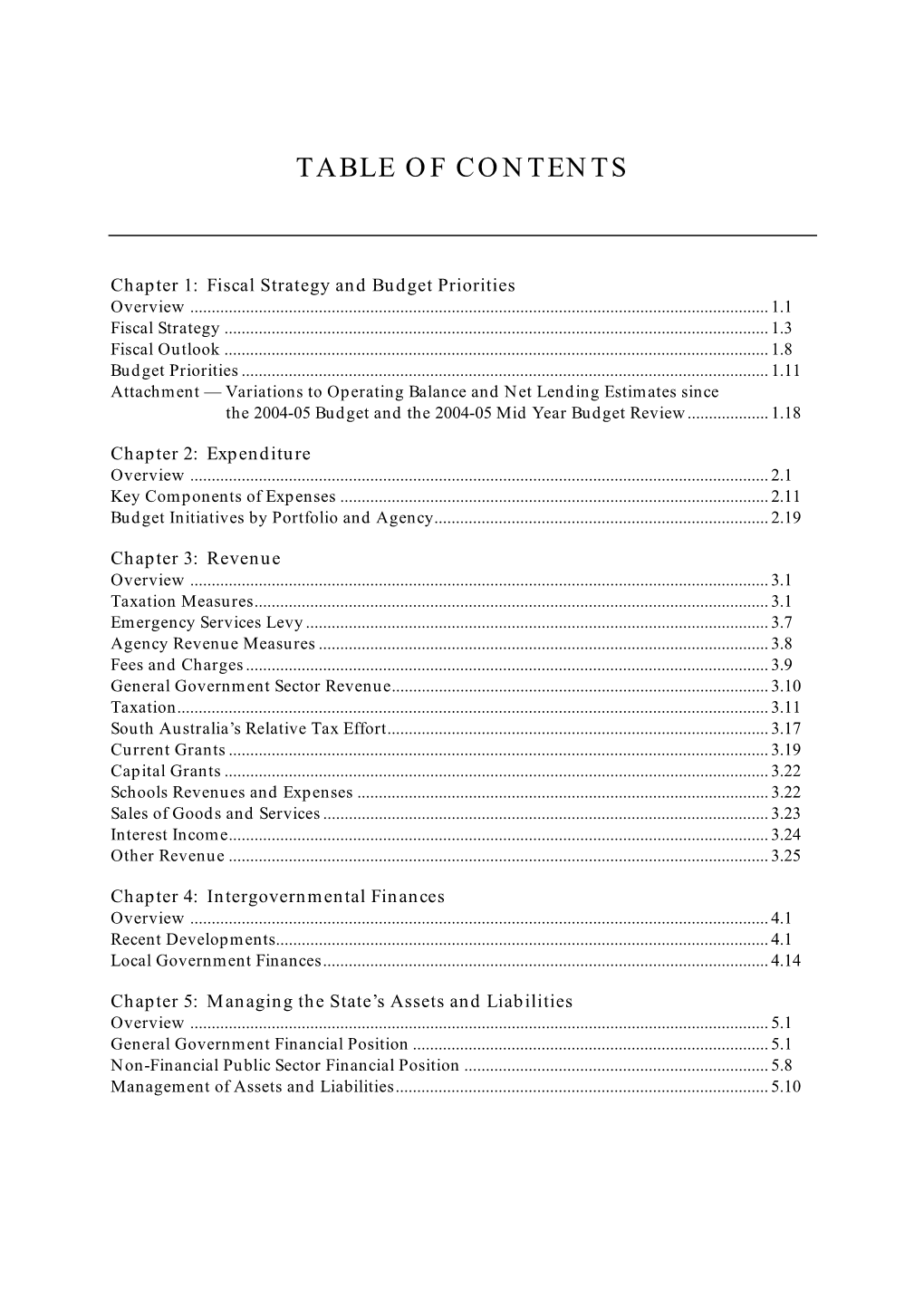 Budget Statement 2005-06