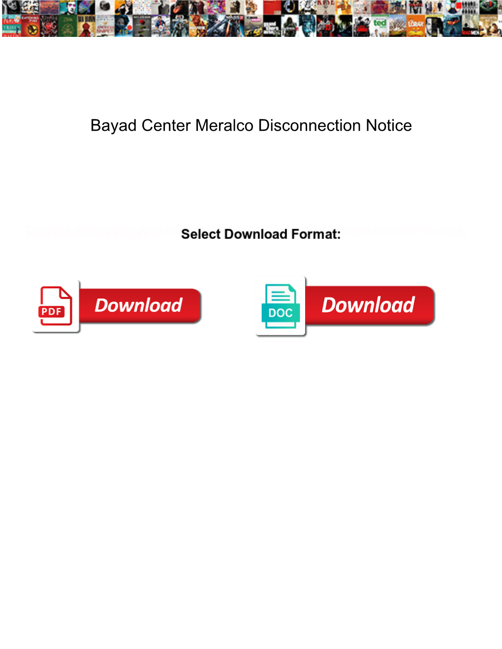 Bayad Center Meralco Disconnection Notice