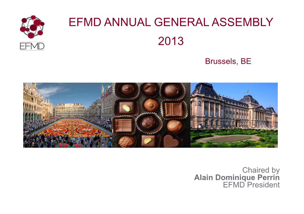 Efmd Annual General Assembly 2013