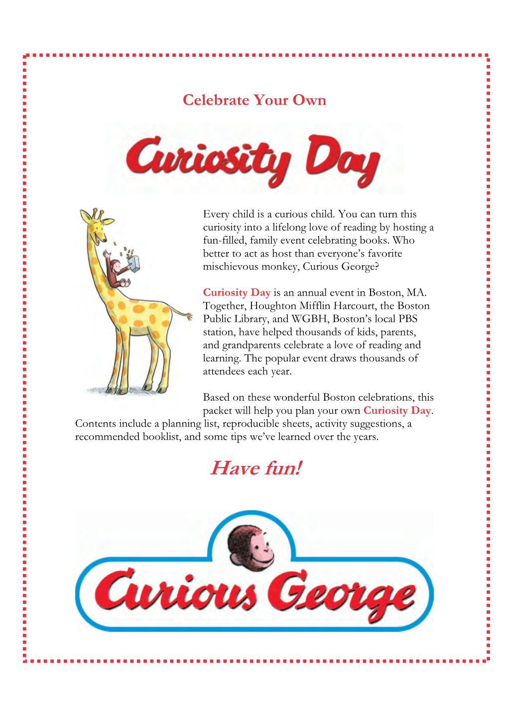 Curiosity Day Is an Annual Event in Boston, MA