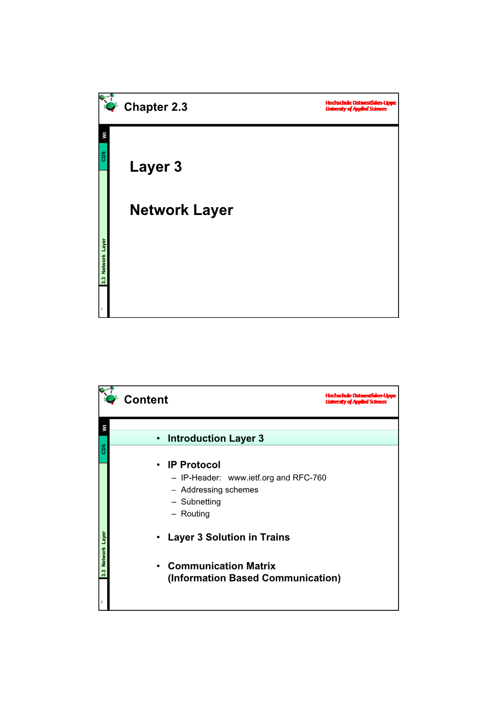 Layer 3 Network Layer