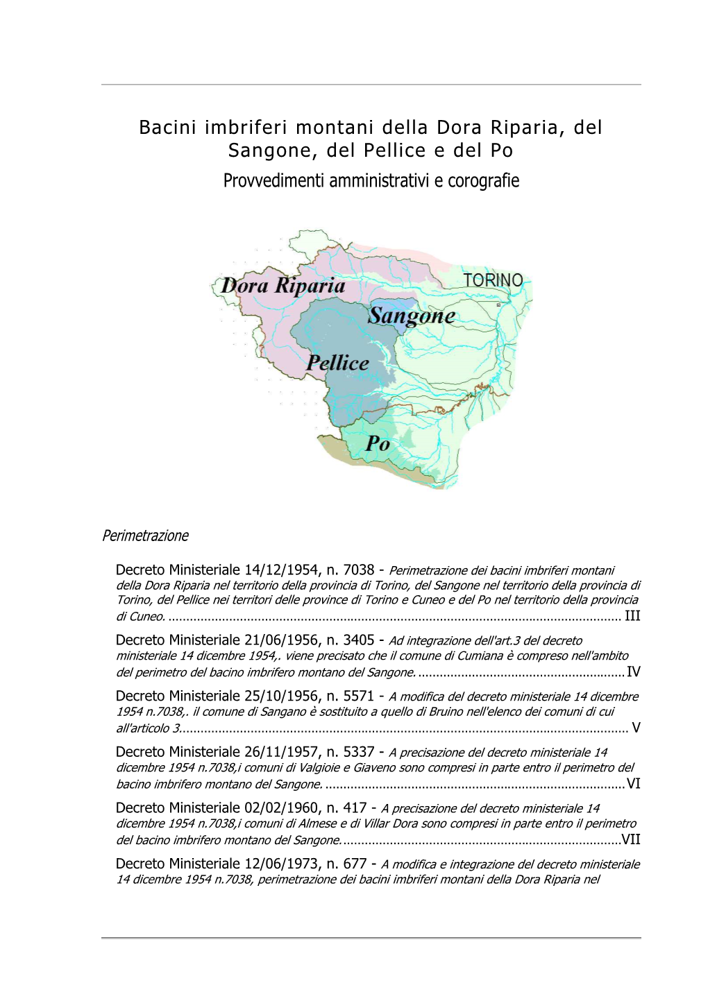 Bacino Della Dora Riparia, Del Sangone, Del Pellice E Del Po.Pdf