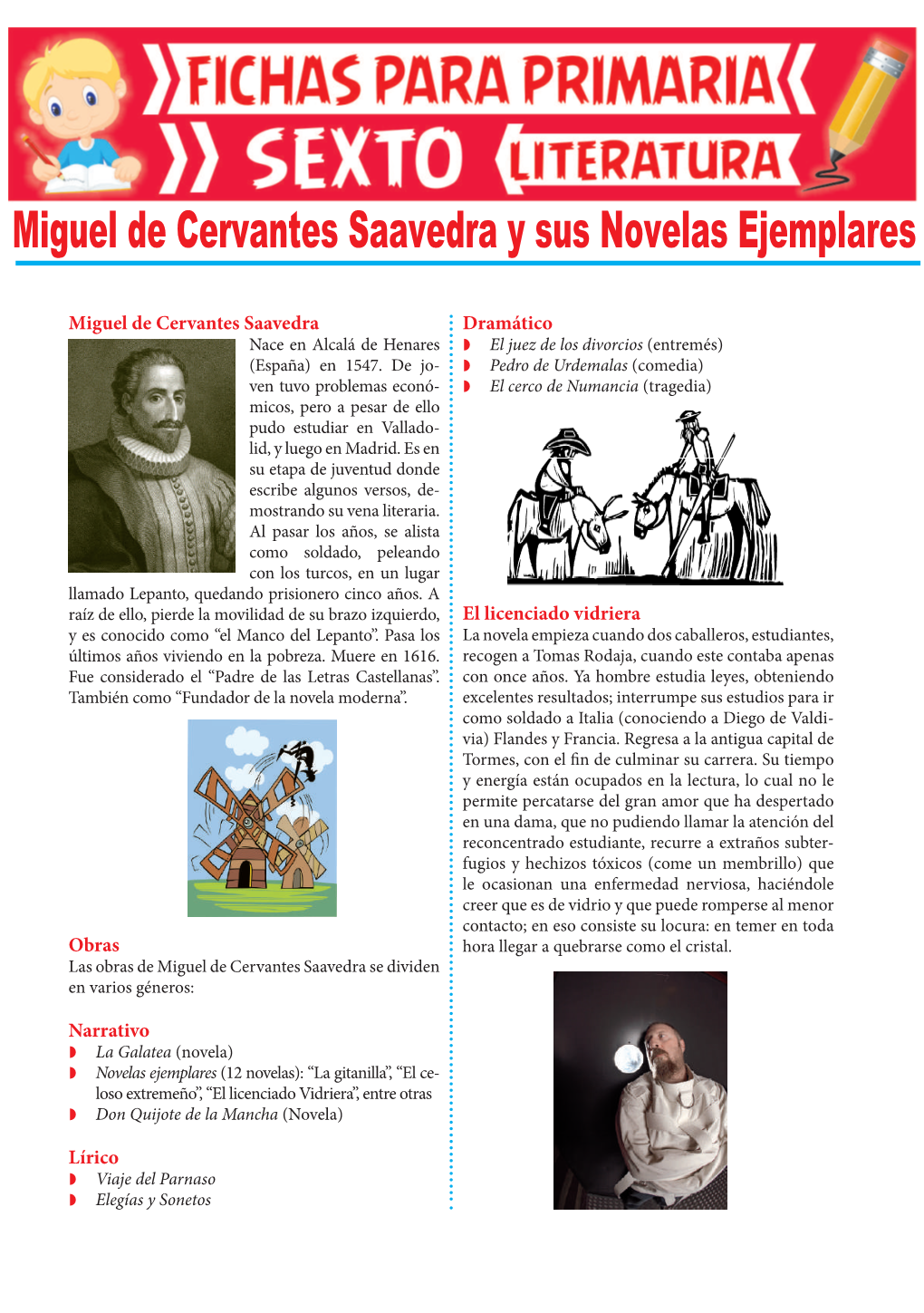 Miguel De Cervantes Saavedra Y Sus Novelas Ejemplares
