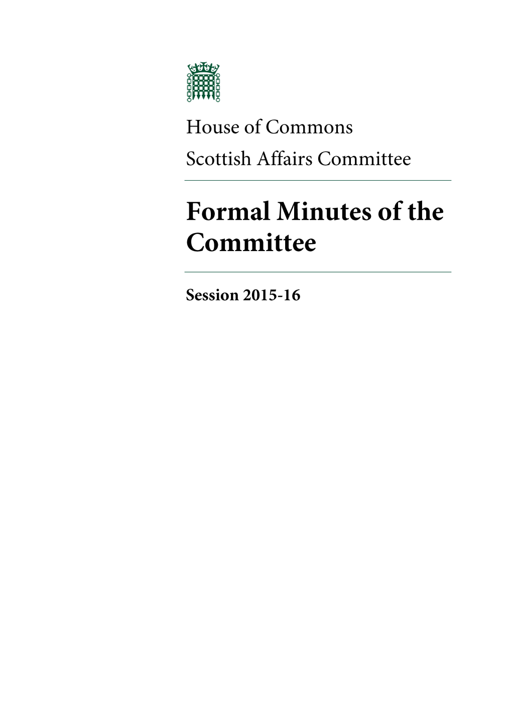 Formal Minutes 2015–16