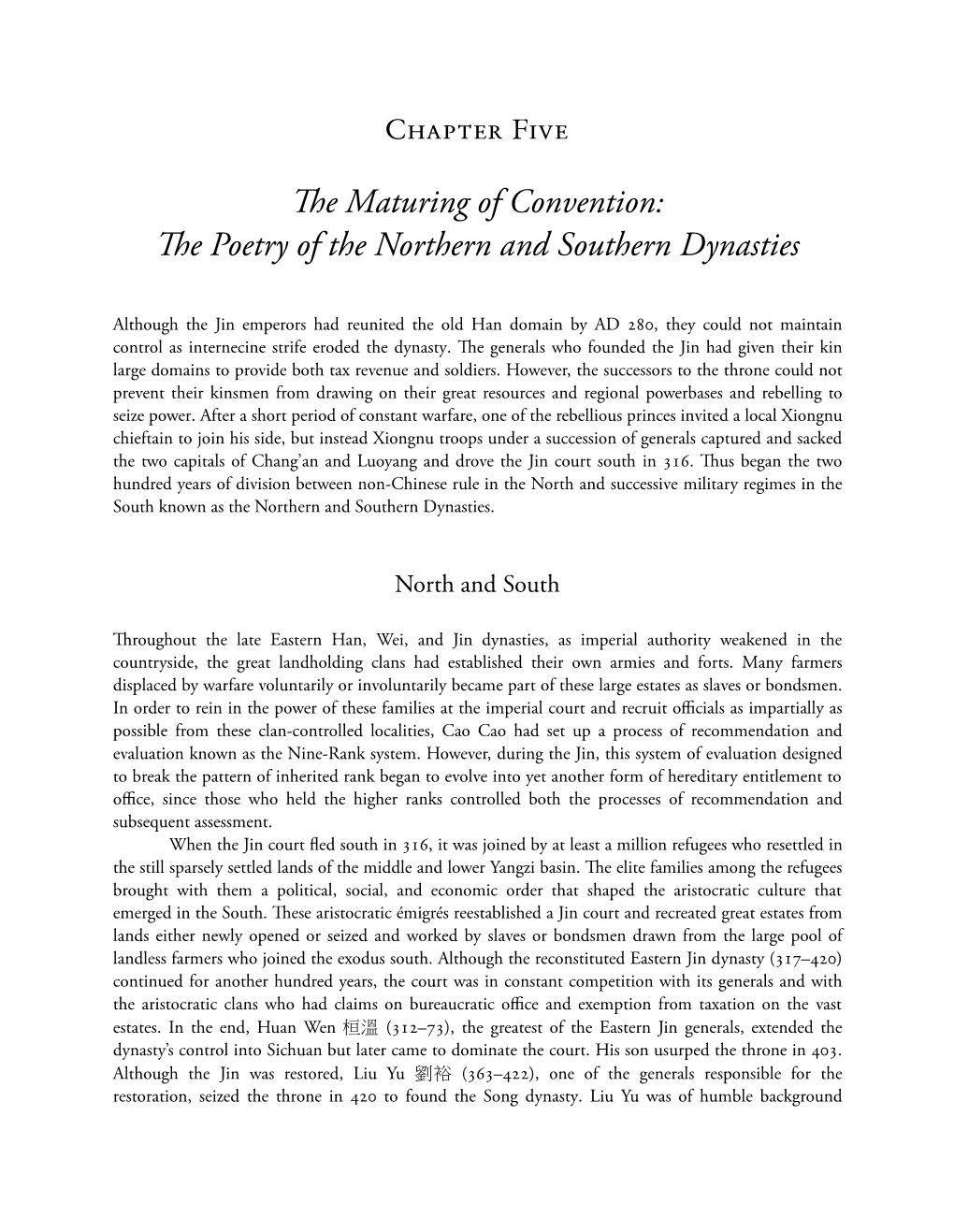 E Maturing of Convention: E Poetry of the Northern and Southern