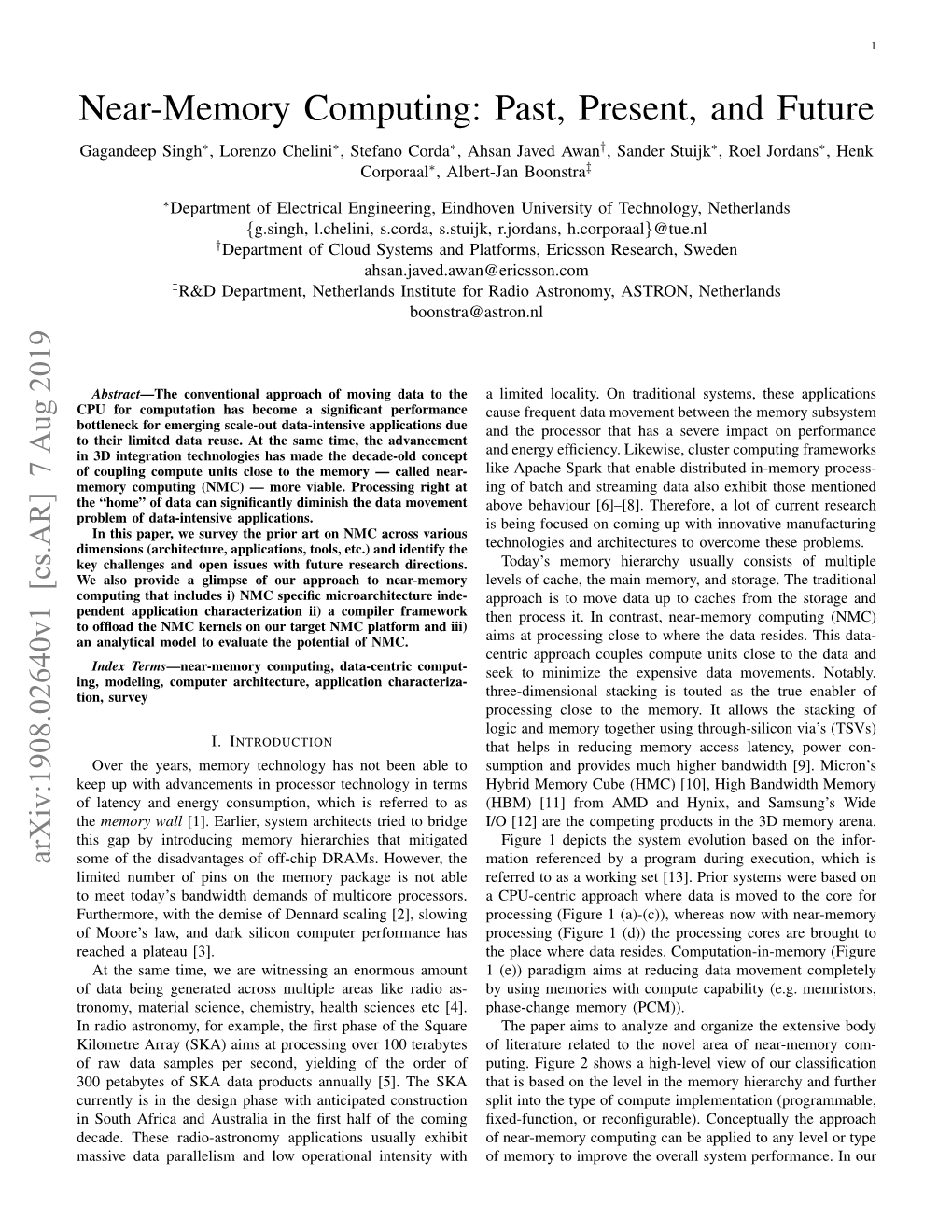 Near-Memory Computing: Past, Present, and Future