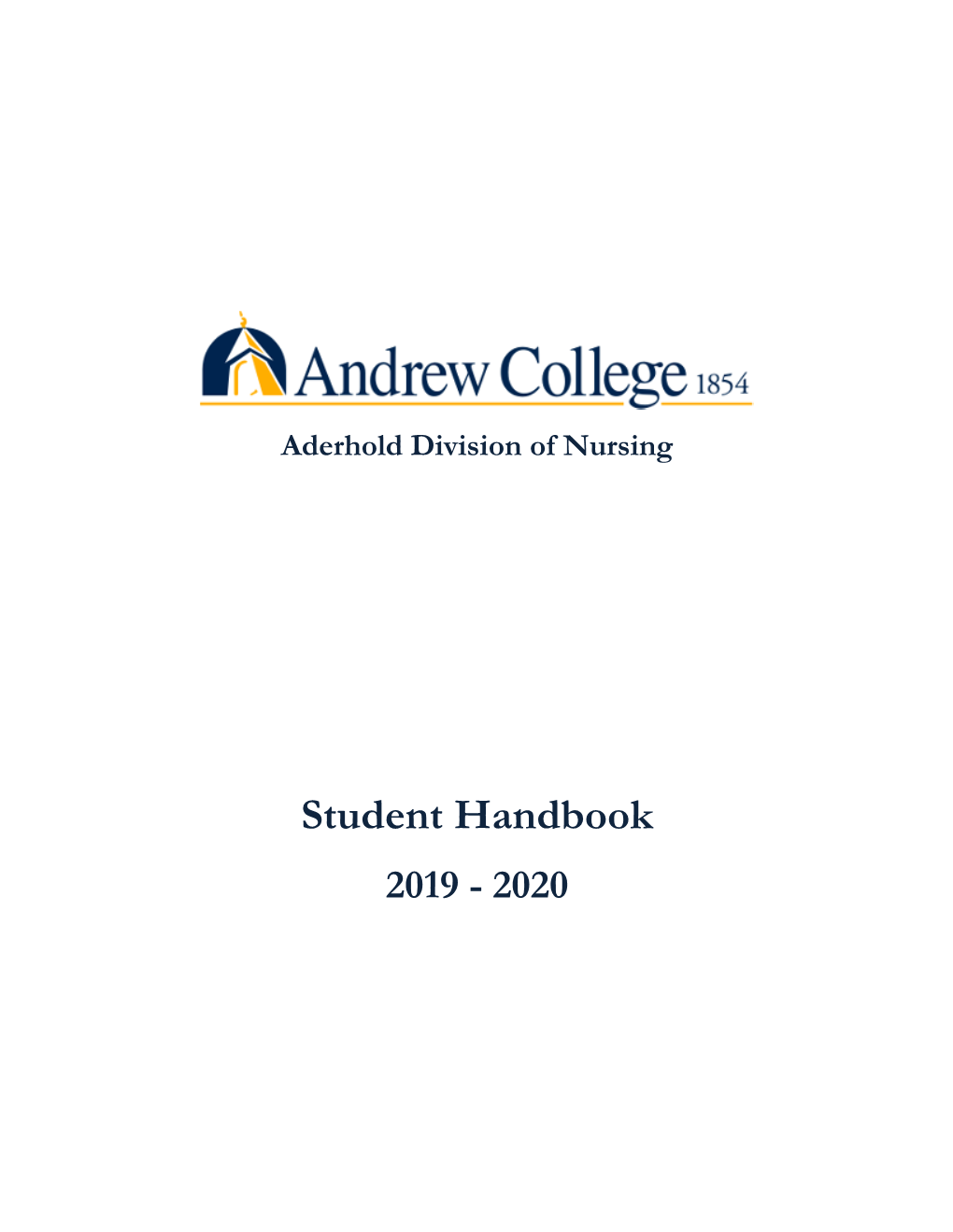 Student Handbook 2019 - 2020