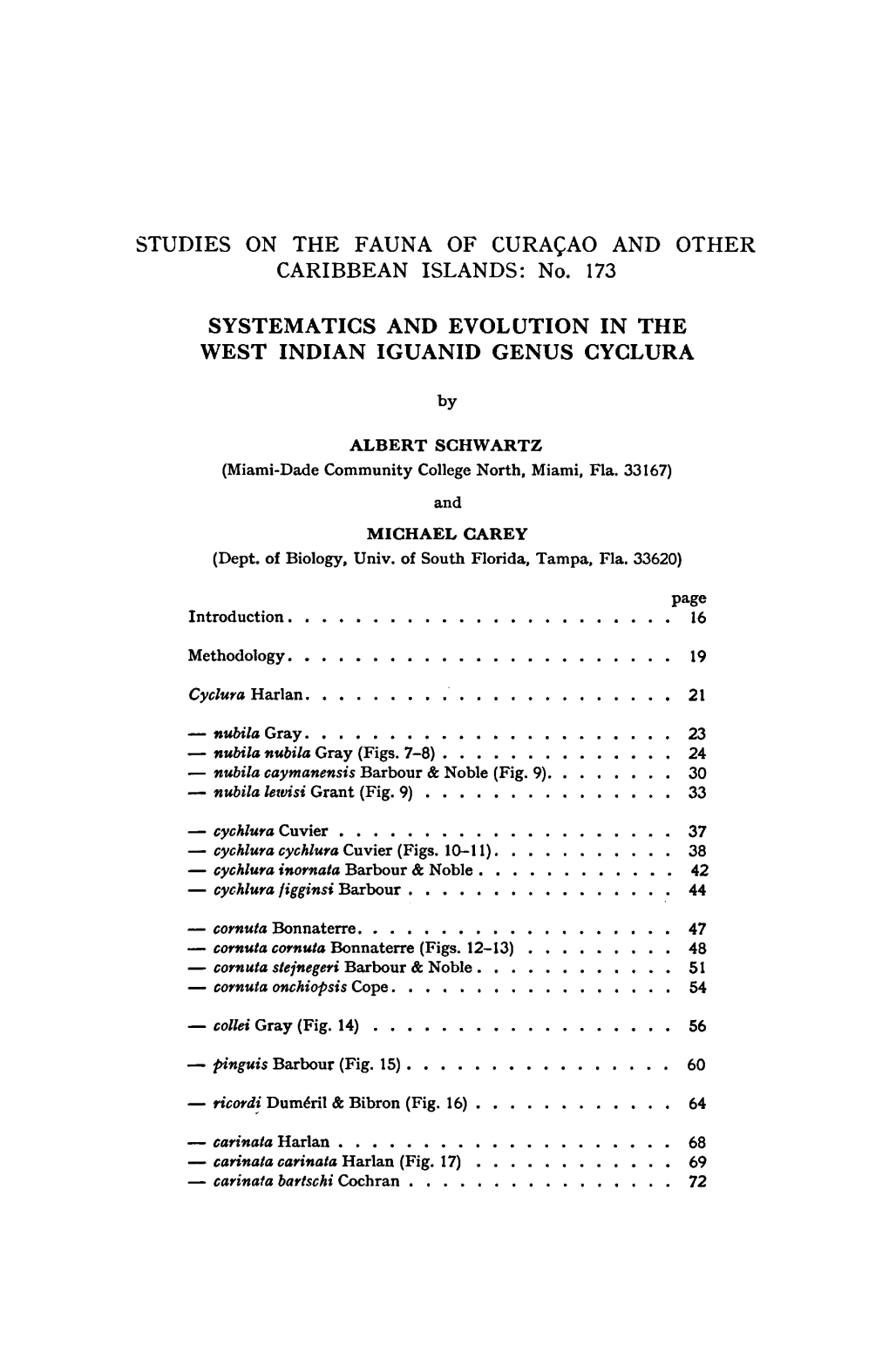 Systematics and Evolution in the West