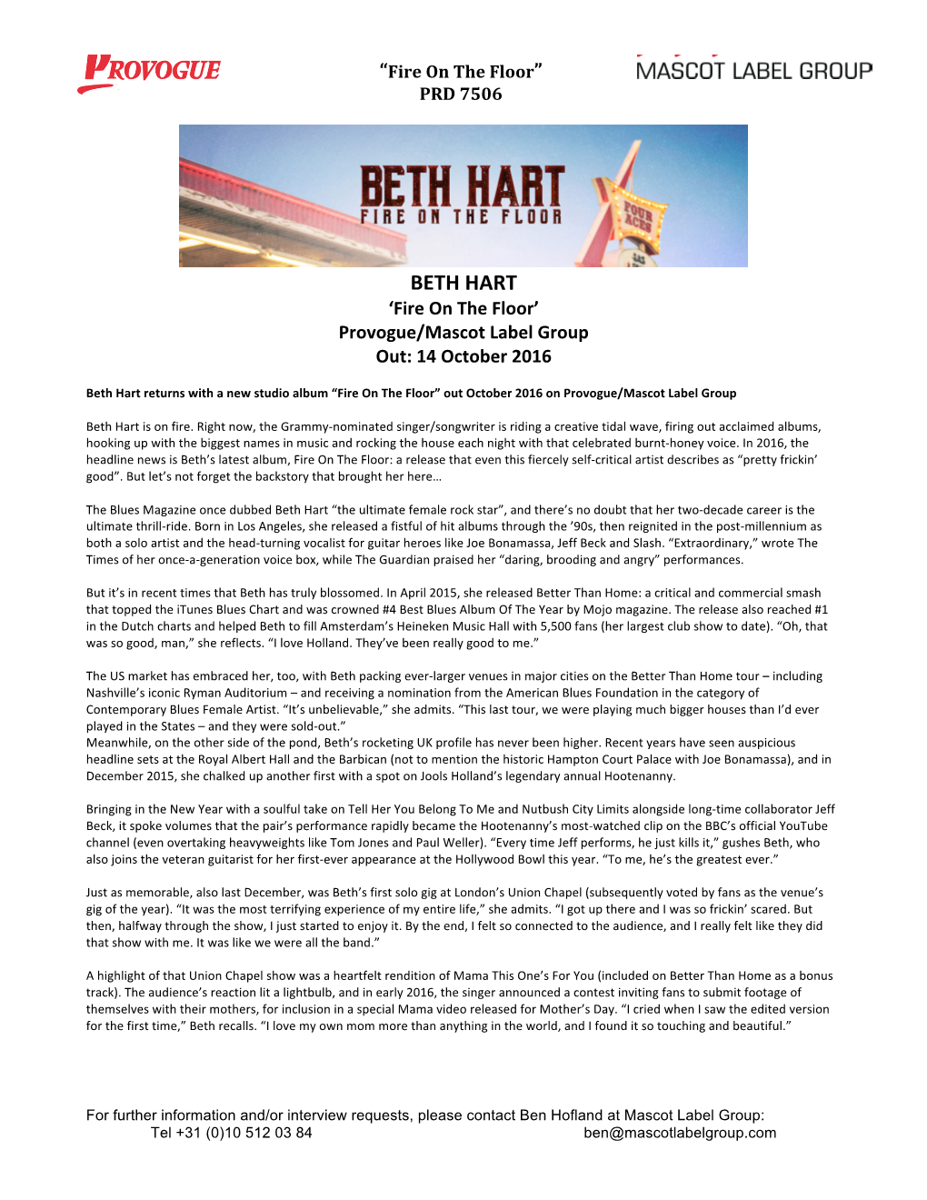 BIO Beth Hart