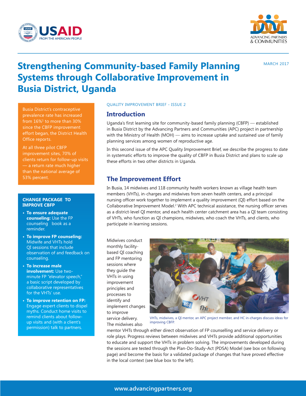 Strengthening Community-Based Family Planning Systems Through