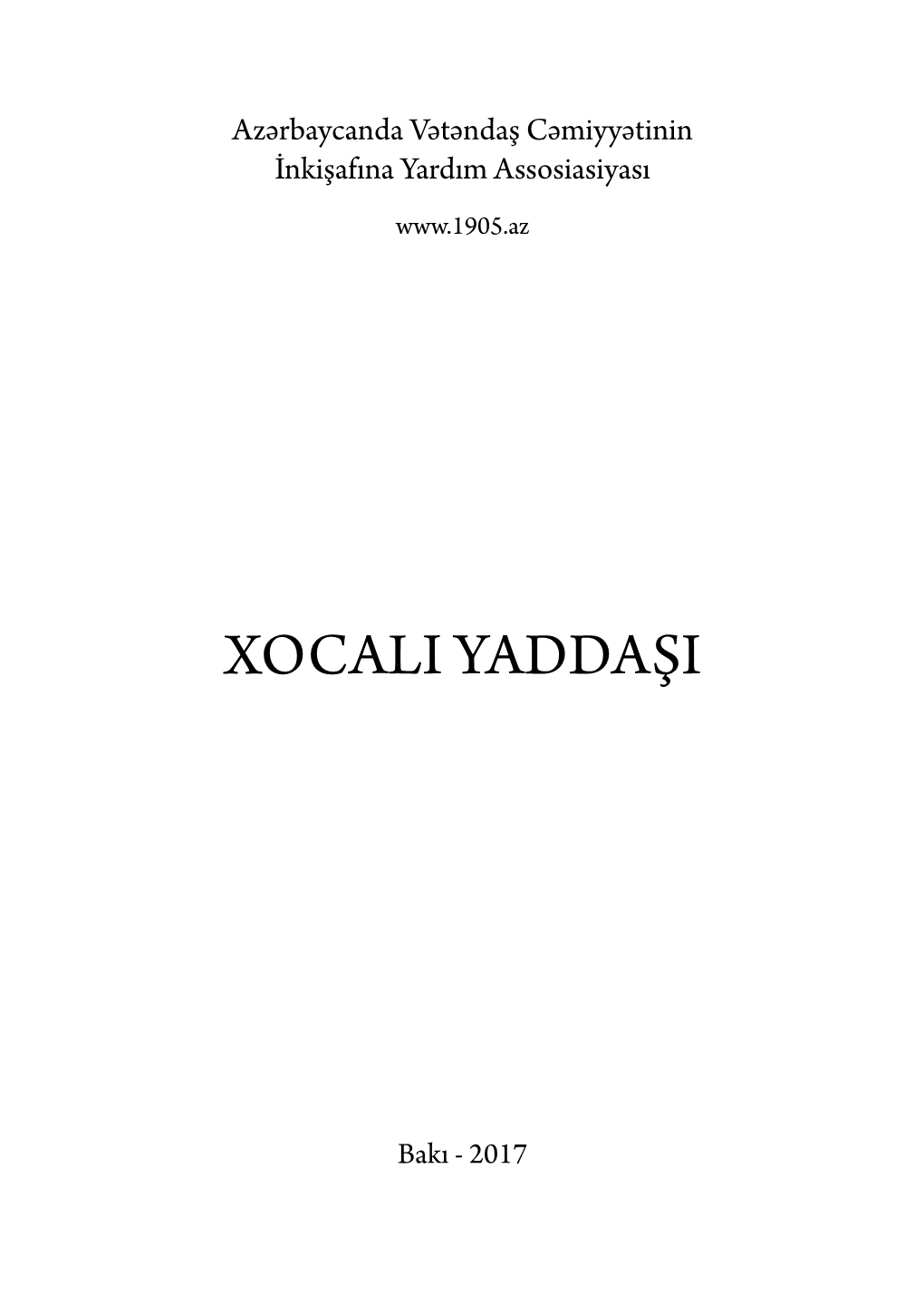 Xocali Yaddaşi