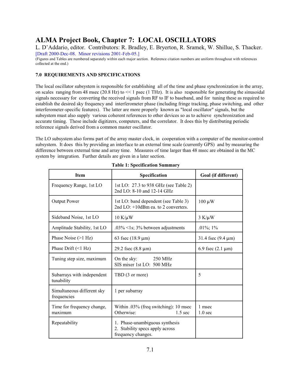 ALMA Project Book, Chapter 7: LOCAL OSCILLATORS L