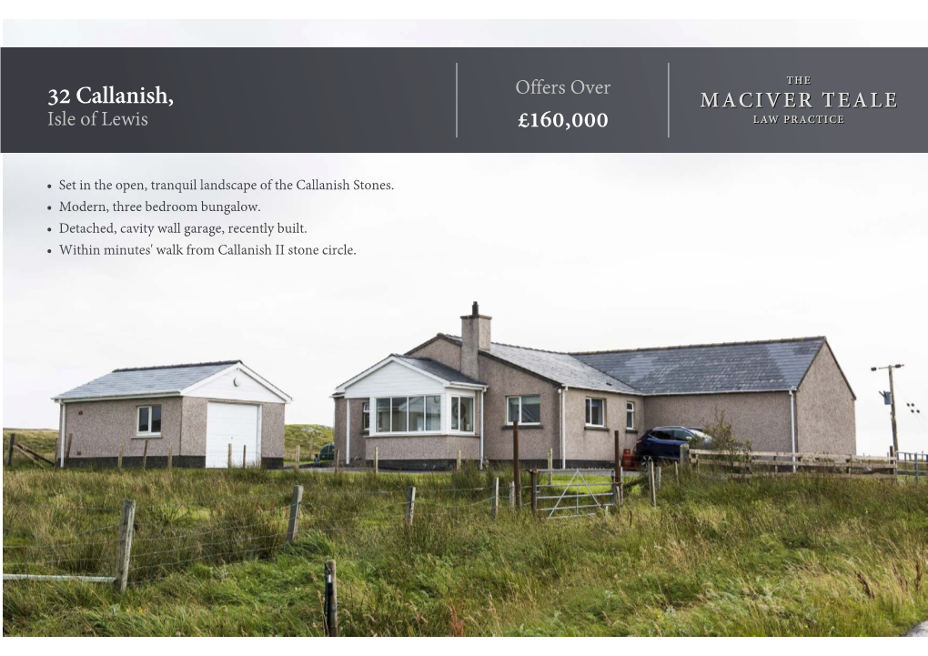 32 Callanish, Offers Over Isle of Lewis £160,000